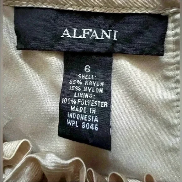 Alfani Tan Sleeveless Ruffled Blouse - Picture 3 of 3